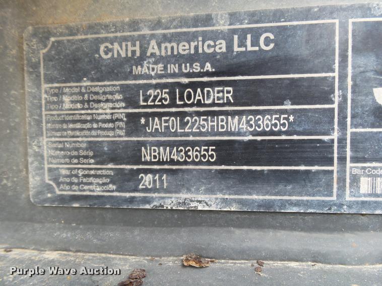 image for item K1094 2011 New Holland L225 skid steer