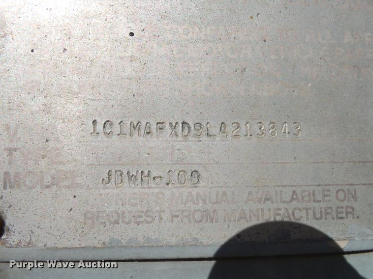 image for item K1107 1990 Chamberlin JDWH-100 double hopper grain trailer