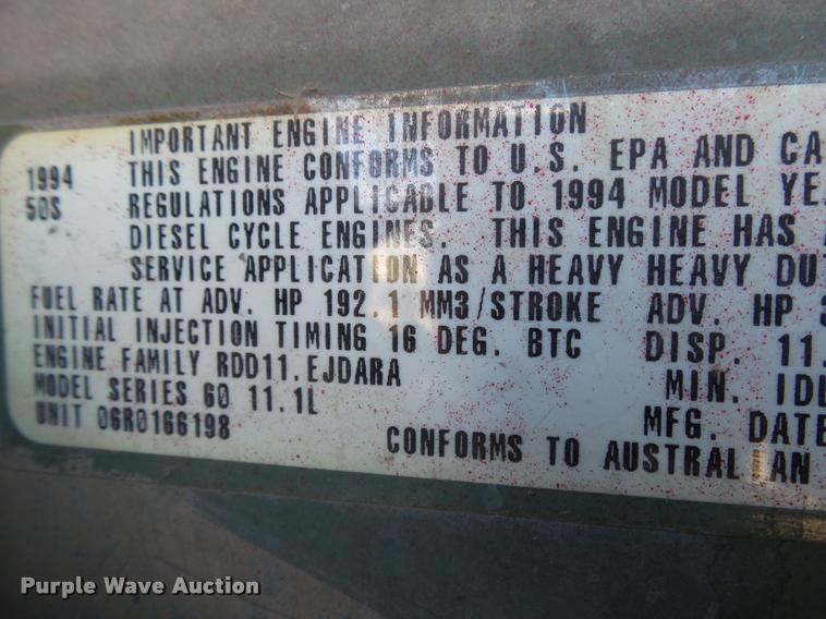 image for item K1112 1994 Freightliner FLD11264ST tender truck