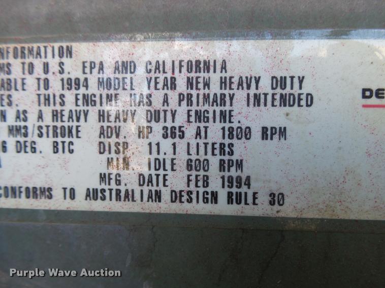 image for item K1112 1994 Freightliner FLD11264ST tender truck