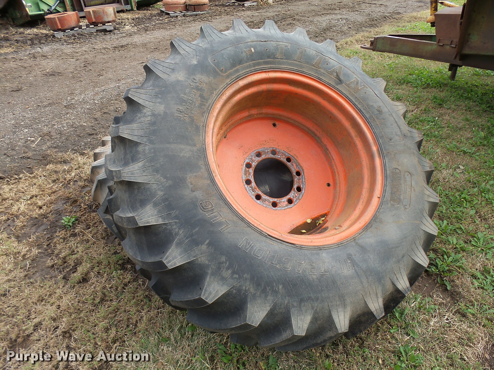 (2) Titan 18.430 tires and wheels in Mt. Hope, KS Item DA9850 sold Purple Wave