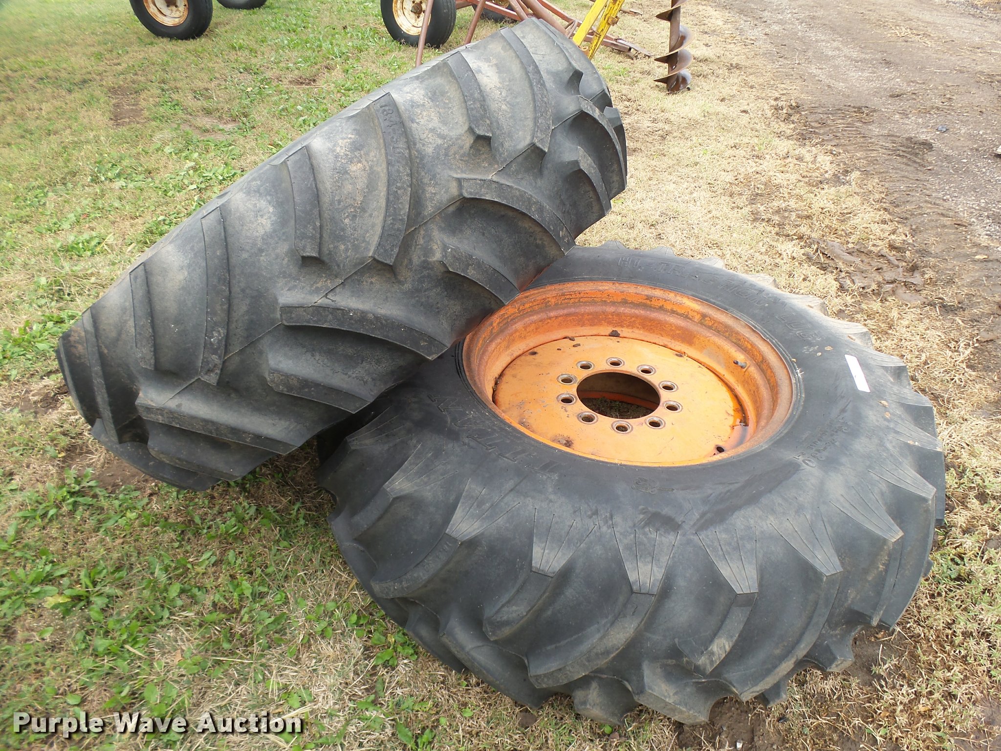 (2) Titan 18.430 tires and wheels in Mt. Hope, KS Item DA9850 sold Purple Wave