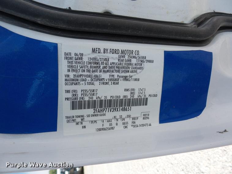 image for item BK9579 2009 Ford Crown Victoria Police Interceptor