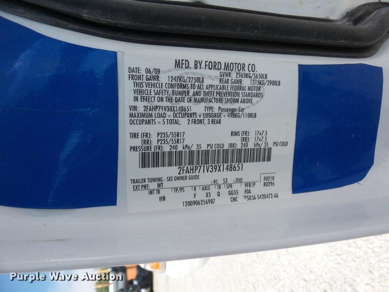 image for item BK9579 2009 Ford Crown Victoria Police Interceptor