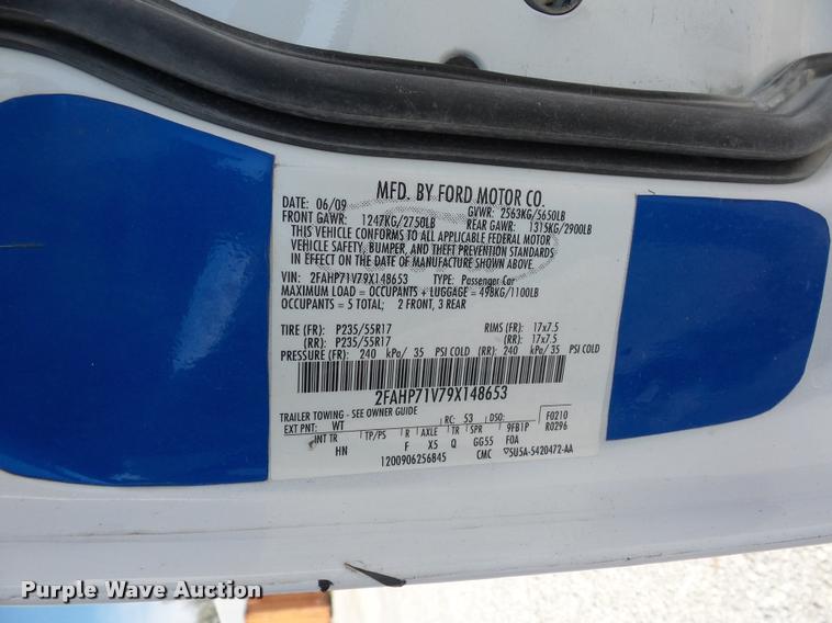 image for item BK9580 2009 Ford Crown Victoria Police Interceptor