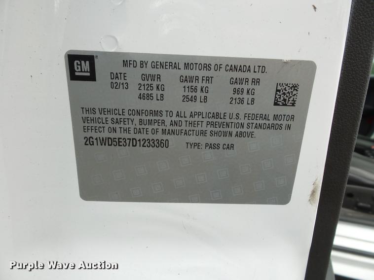 image for item BK9605 2013 Chevrolet Impala Police Cruiser