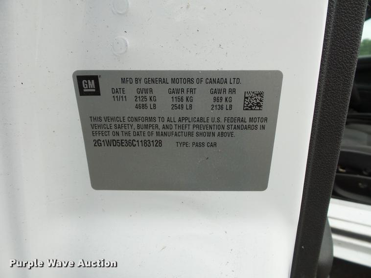 image for item BK9608 2012 Chevrolet Impala Police Cruiser