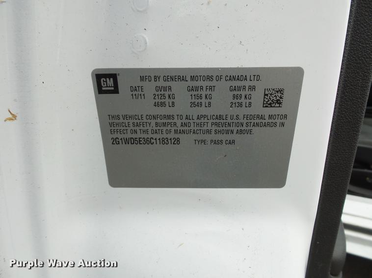 image for item BK9608 2012 Chevrolet Impala Police Cruiser