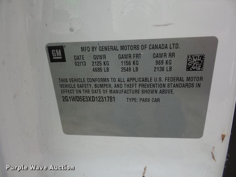 image for item BK9616 2013 Chevrolet Impala Police Cruiser