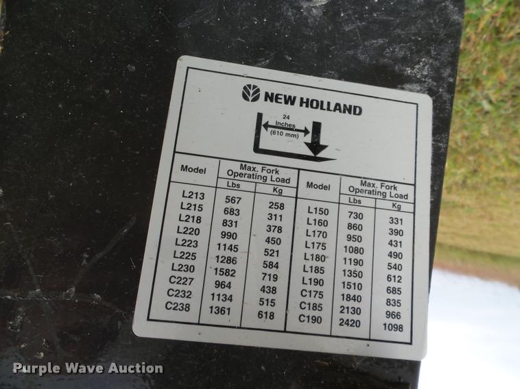 image for item BV9374 New Holland skid steer forks