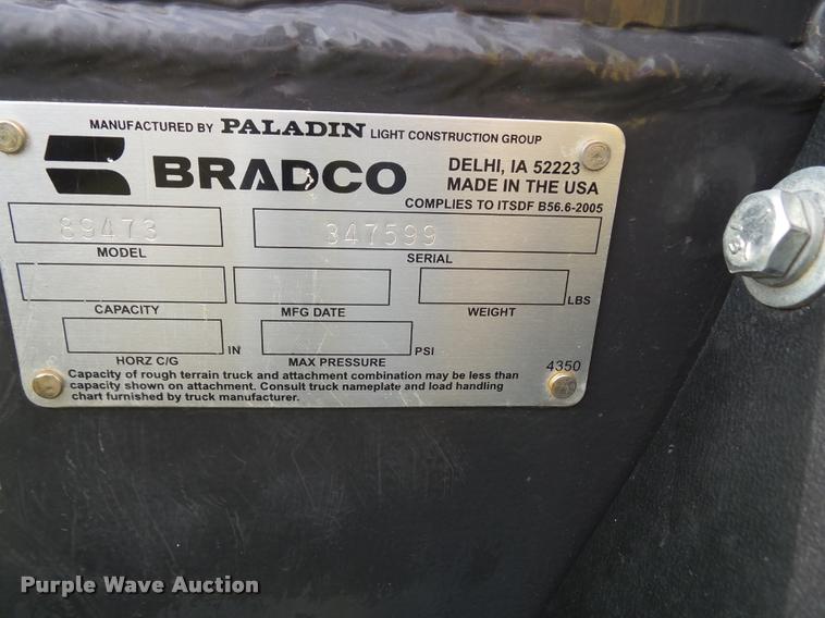 image for item BV9375 Bradco 625 skid steer trencher