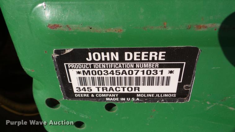 image for item DA2906 John Deere 345 lawn mower