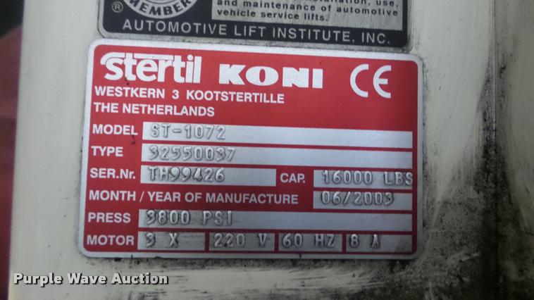image for item DA2913 Stertil Koni ST-1072 truck lift