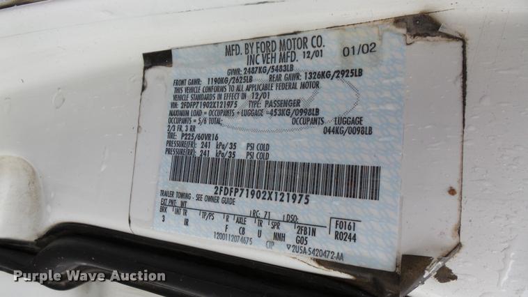 image for item DA8864 2002 Ford Crown Victoria Police Interceptor