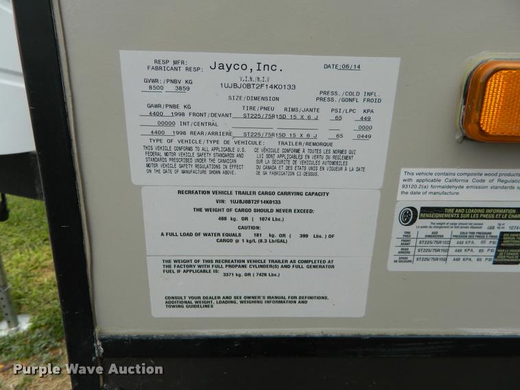 image for item J5096 2015 Jayco camper