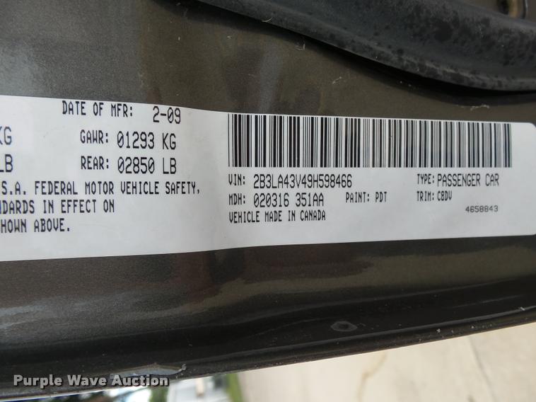 image for item K3046 2009 Dodge Charger