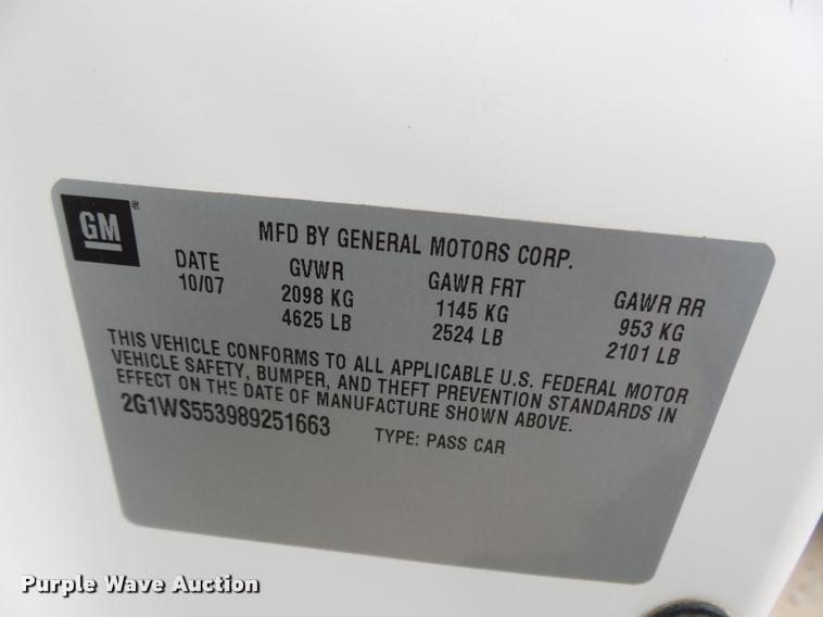 image for item K3048 2008 Chevrolet Impala Police