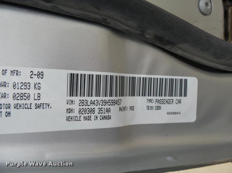 image for item K3050 2009 Dodge Charger