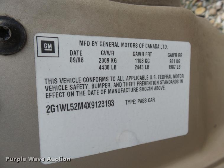 image for item K3054 1999 Chevrolet Lumina