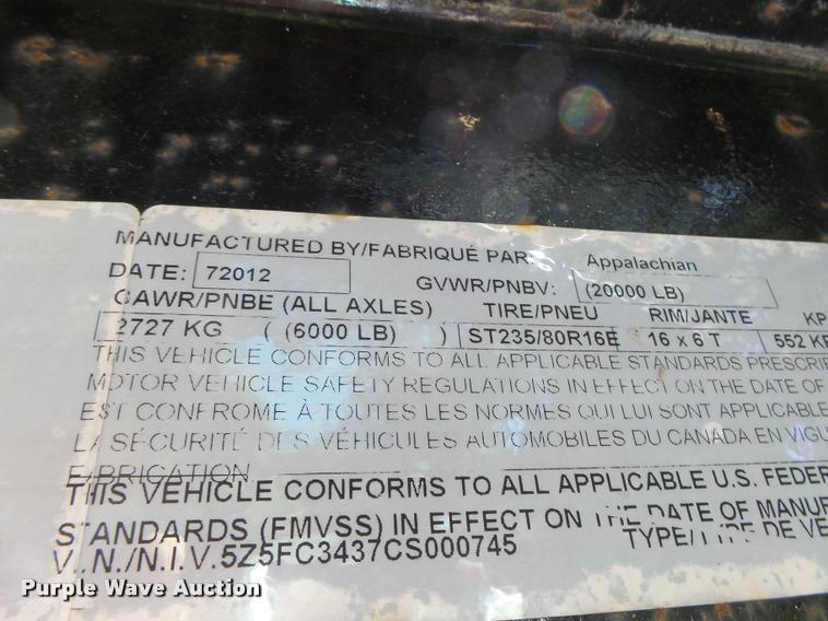 image for item K5684 2012 Fabrique Par car trailer