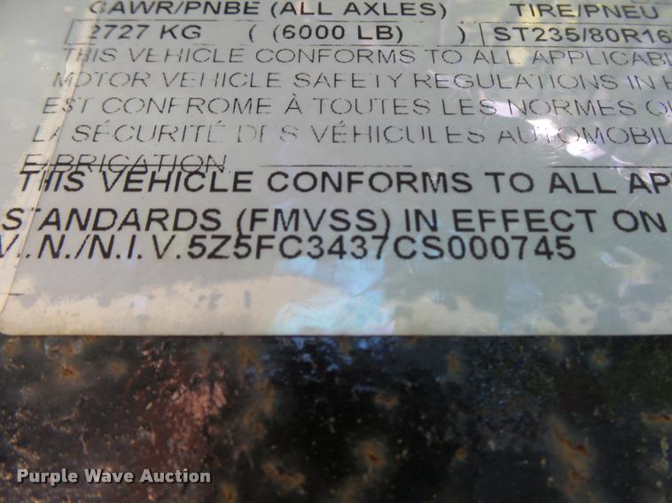 image for item K5684 2012 Fabrique Par car trailer