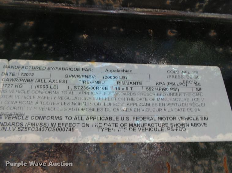 image for item K5684 2012 Fabrique Par car trailer