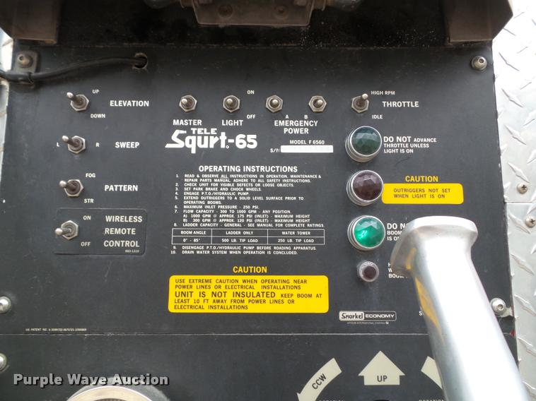 image for item K8241 1992 Pierce Arrow E6753 Aerial Crew Cab fire truck