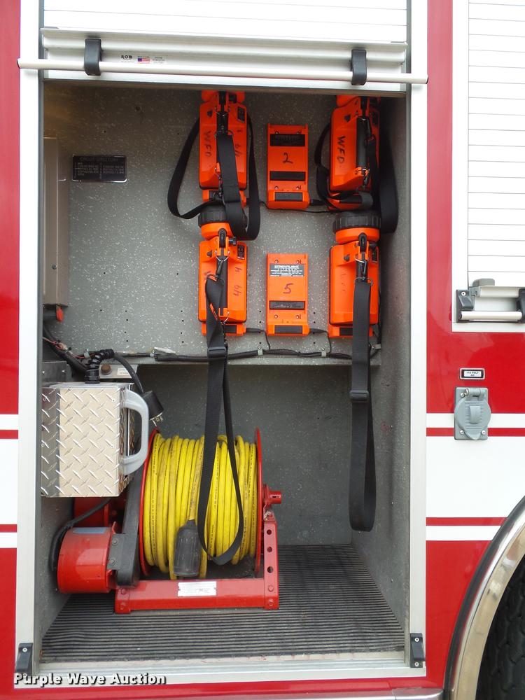 image for item K8241 1992 Pierce Arrow E6753 Aerial Crew Cab fire truck