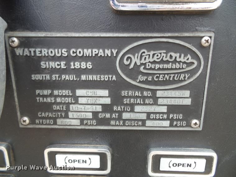 image for item K8241 1992 Pierce Arrow E6753 Aerial Crew Cab fire truck