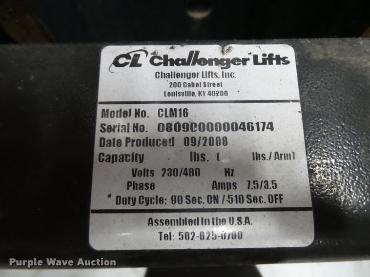 image for item L2710 (4) Challenger CLM16 electric mobile column lifts