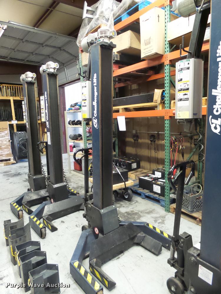 image for item L2710 (4) Challenger CLM16 electric mobile column lifts