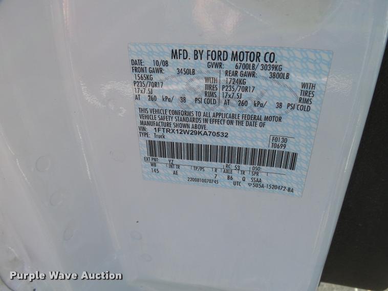 image for item L2711 2009 Ford F150 SuperCab pickup truck