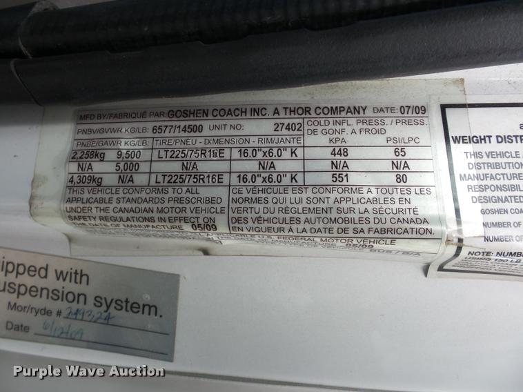 image for item L4282 2009 Ford E450 van