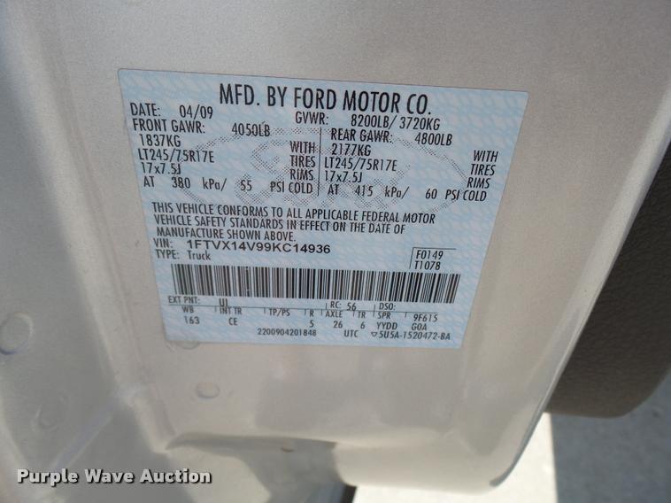 image for item L7127 2009 Ford F150 XL SuperCab pickup truck