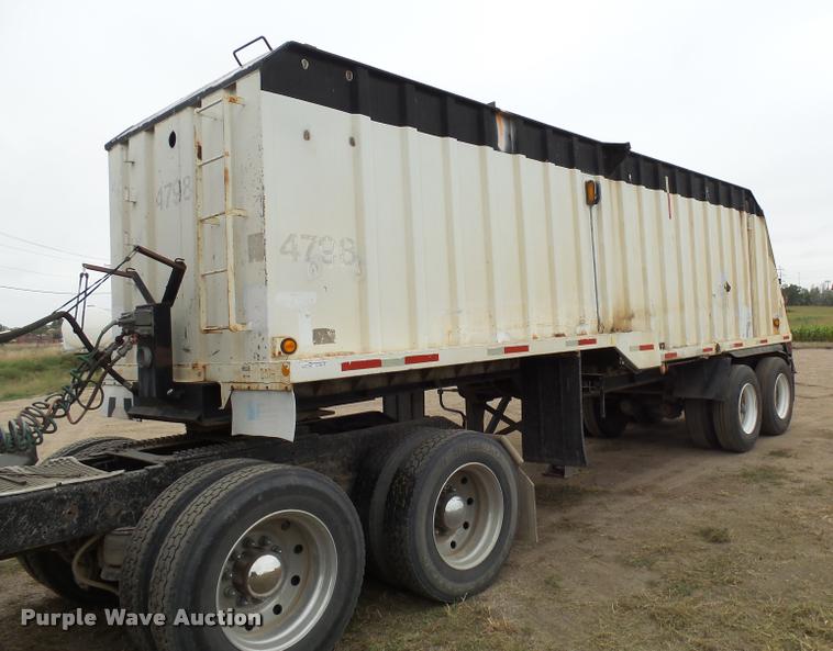 image for item AL9098 2002 shop built end dump trailer