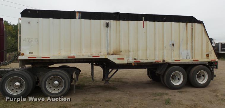 image for item AL9098 2002 shop built end dump trailer