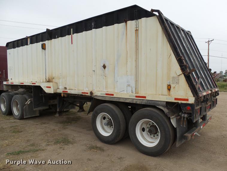image for item AL9098 2002 shop built end dump trailer