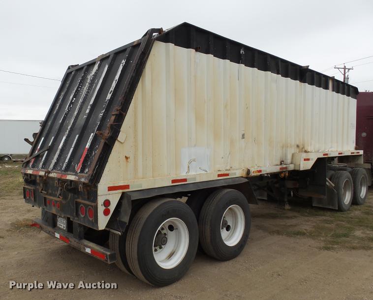 image for item AL9098 2002 shop built end dump trailer