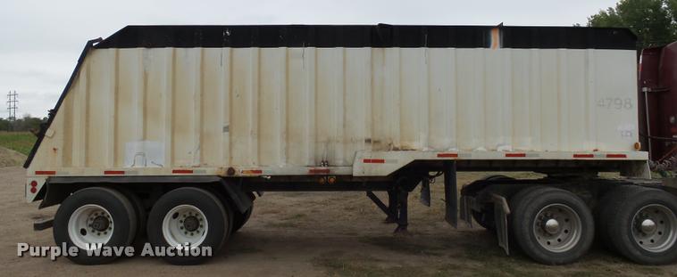 image for item AL9098 2002 shop built end dump trailer