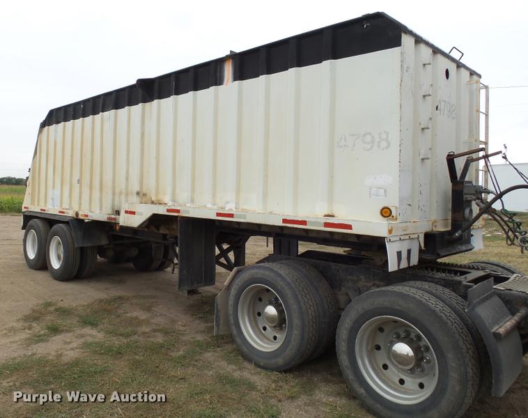 image for item AL9098 2002 shop built end dump trailer