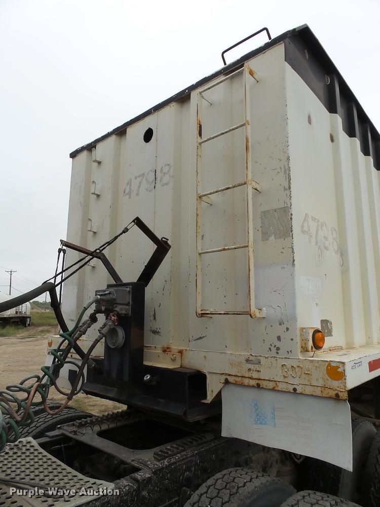 image for item AL9098 2002 shop built end dump trailer