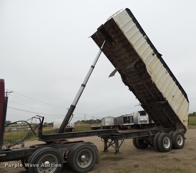 image for item AL9098 2002 shop built end dump trailer