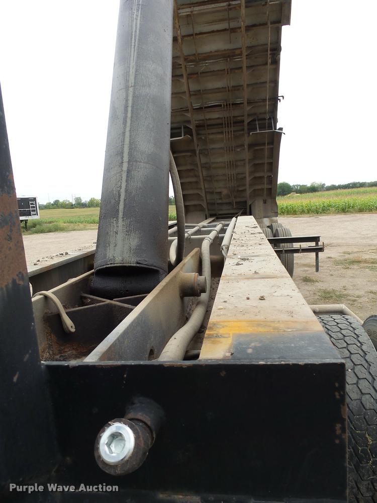 image for item AL9098 2002 shop built end dump trailer