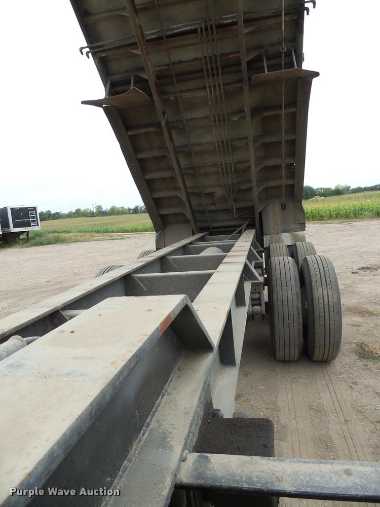 image for item AL9098 2002 shop built end dump trailer