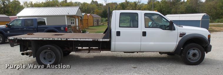 image for item AV9848 2008 Ford F550 Super Duty XL Crew Cab flatbed truck