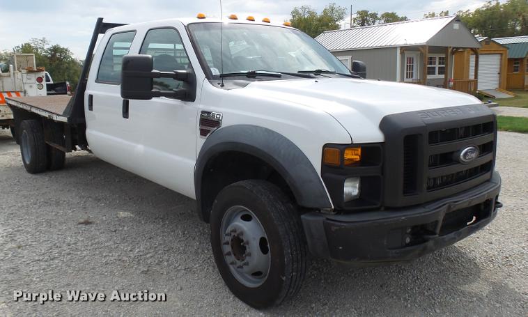 image for item AV9848 2008 Ford F550 Super Duty XL Crew Cab flatbed truck