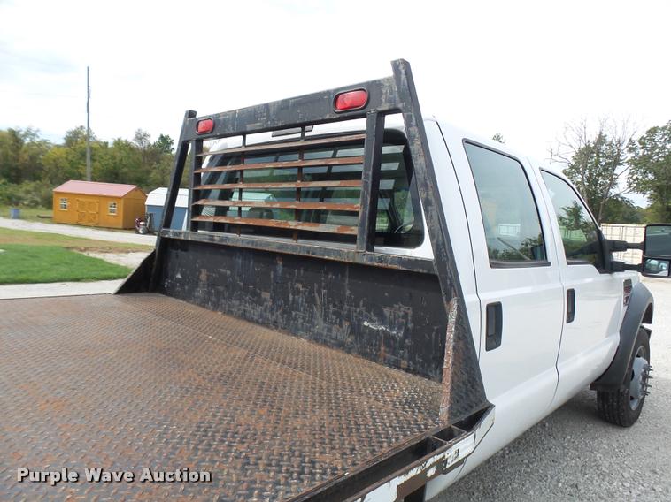 image for item AV9848 2008 Ford F550 Super Duty XL Crew Cab flatbed truck