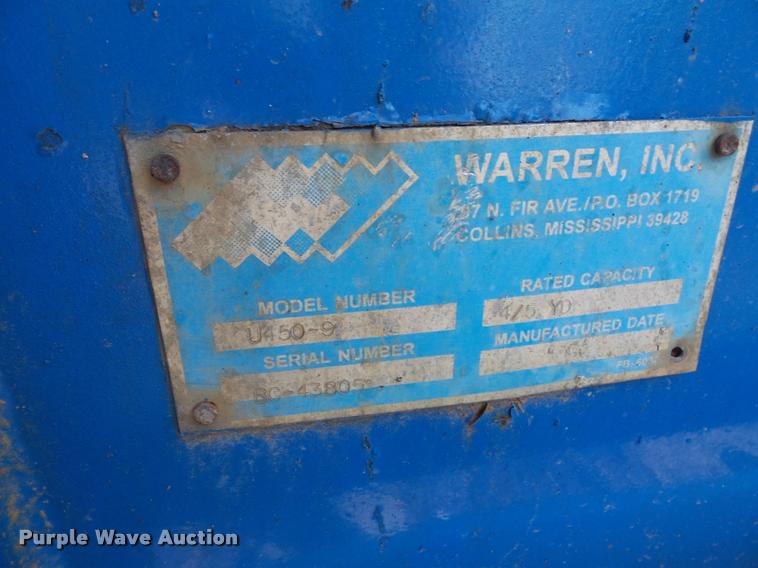 image for item BS9758 Warren V450-9 dump bed