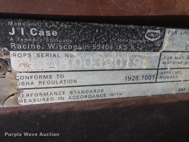 image for item BS9770 1991 Case 580 Super K backhoe