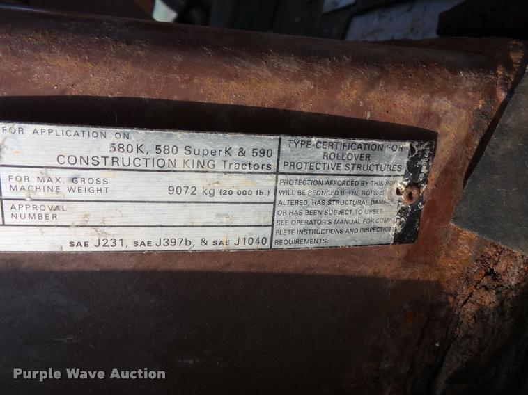 image for item BS9770 1991 Case 580 Super K backhoe